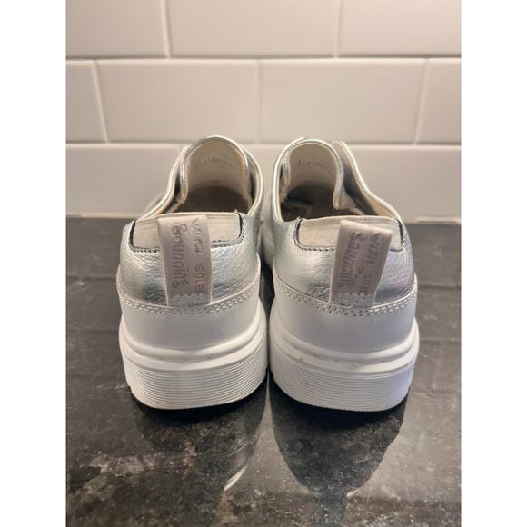 Dr. Martens Women's Silver and White Sneakers - Picture 5 of 9